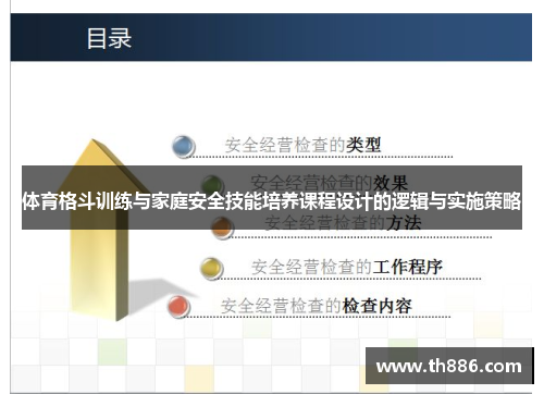 体育格斗训练与家庭安全技能培养课程设计的逻辑与实施策略